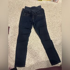 Dark Blue Maternity Skinny Jeans - Women